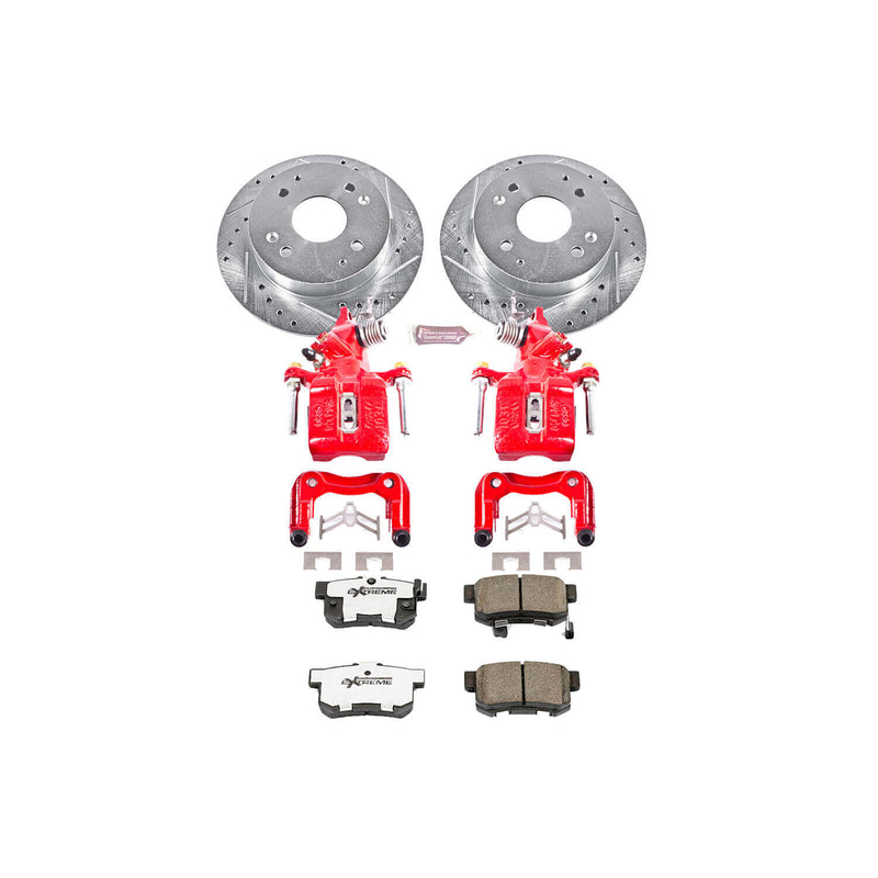 Power Stop KC1244-26 Z26 Extreme Street Warrior 1-Click Brake Kit With Calipers (Rear) for 1998-2002 Honda Accord Coupe (2 Door) product image