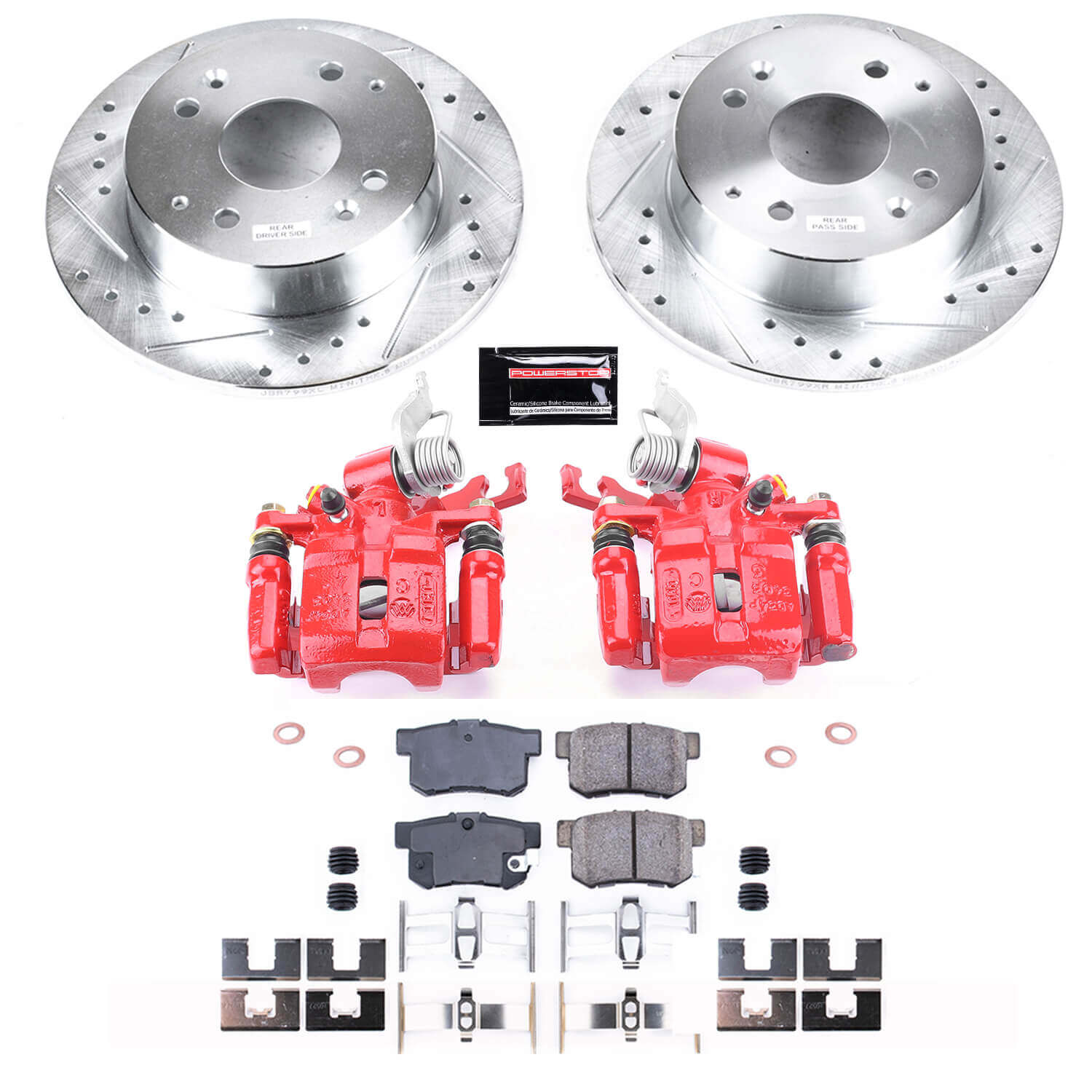 Power Stop KC1244B Z23 Evolution Sport Rear Brake Kit for 1998-2002 Honda Accord Sedan (4 Door) Rear Disc product image