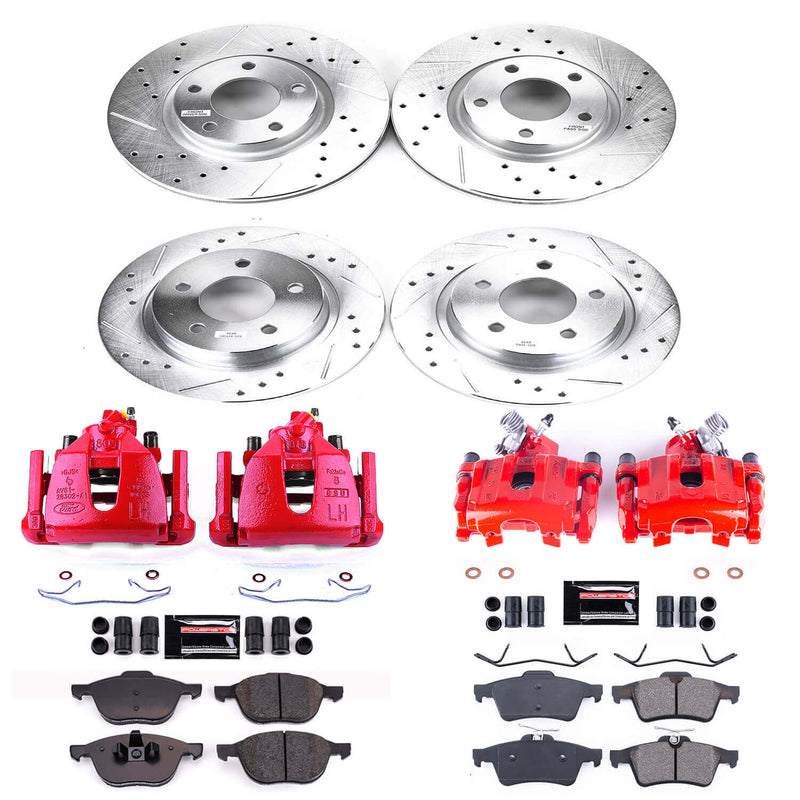 Power Stop KC126C Z23 Evolution Sport Performance Pad And Rotor Kit With Calipers for 2008-2013 Mazda 3 S product image