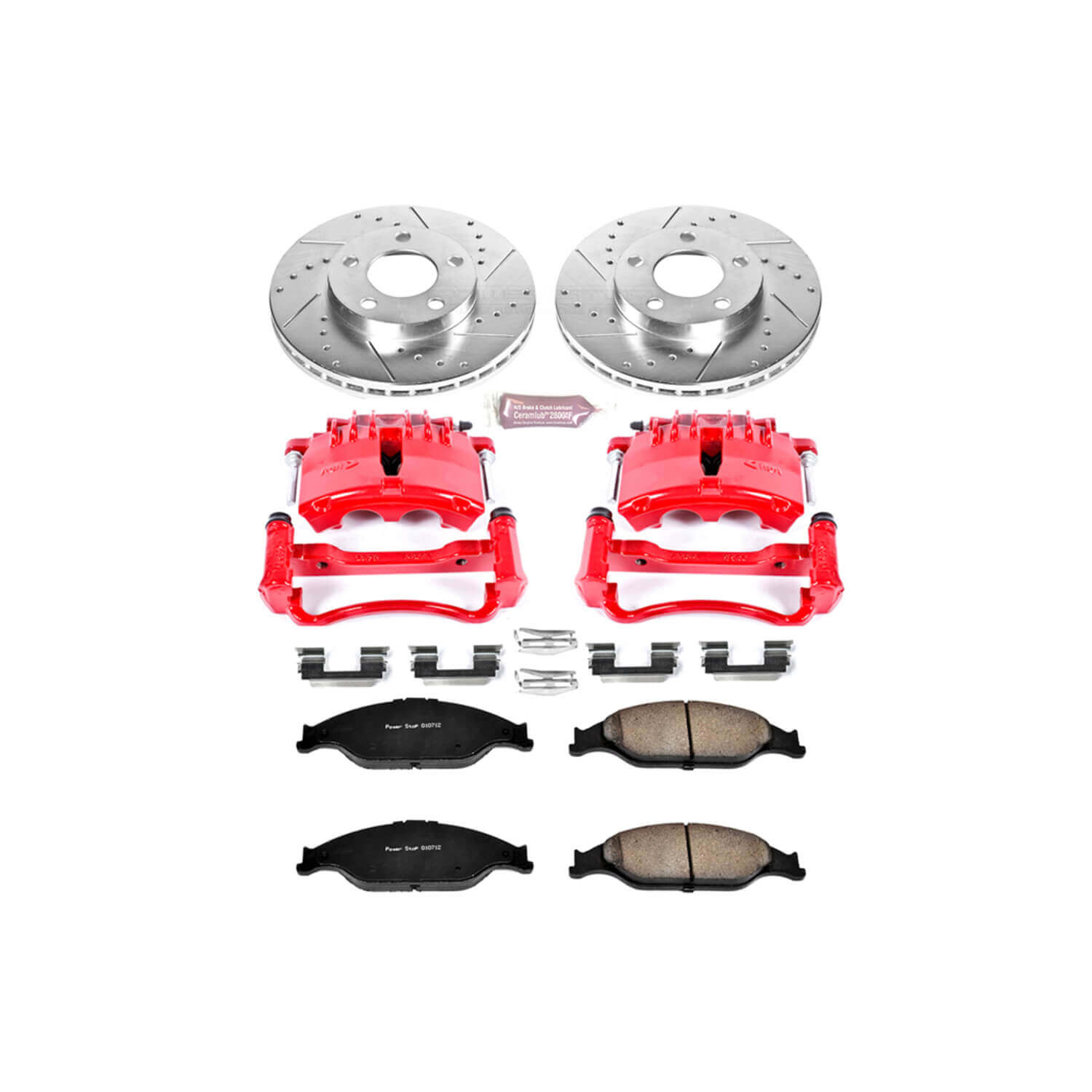Power Stop KC1301 Z23 Evolution Sport Performance 1-Click Brake Kit With Calipers (Front) for 1999-2002 Ford Mustang product image