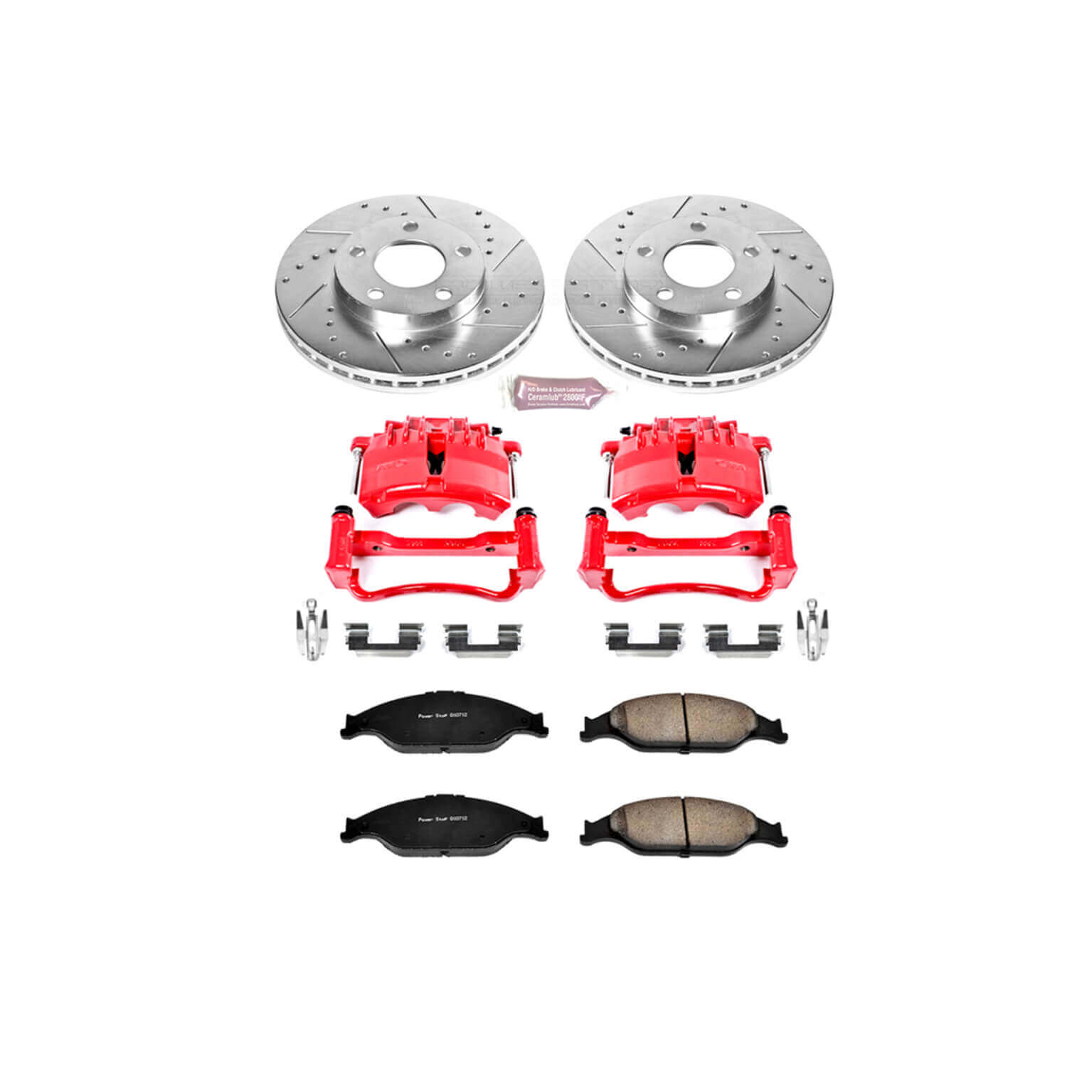 Power Stop KC1301A Z23 Evolution Sport Performance 1-Click Brake Kit With Calipers (Front) for 2003-2004 Ford Mustang product image