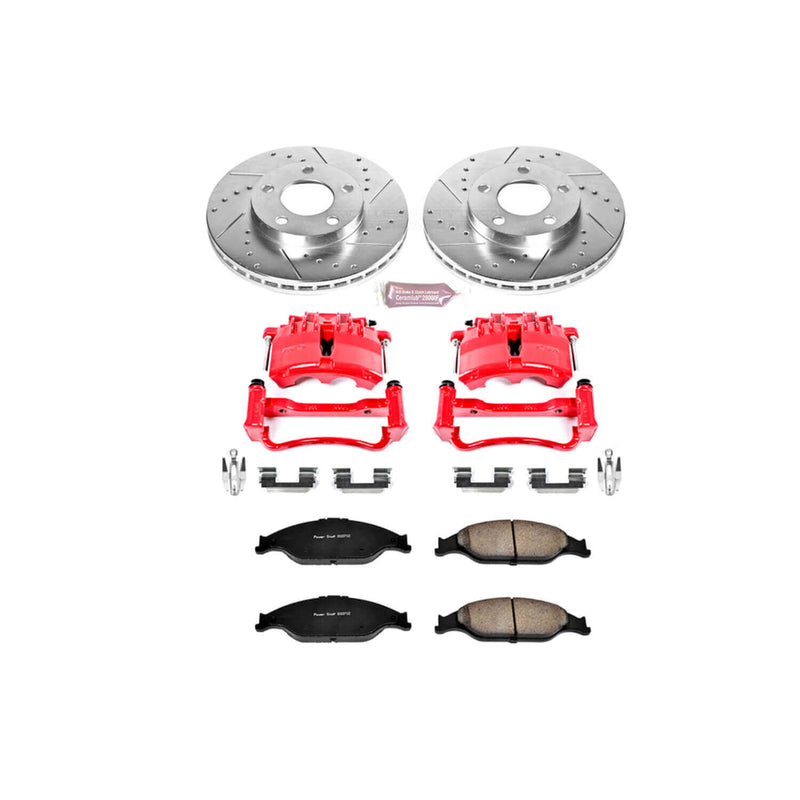 Power Stop KC1301A Z23 Evolution Sport Performance 1-Click Brake Kit With Calipers (Front) for 2003-2004 Ford Mustang product image