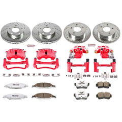 Power Stop KC1302-26 Z26 Extreme Street Warrior 1-Click Brake Kit With Calipers (Front And Rear) for 1999-2002 Ford Mustang product image