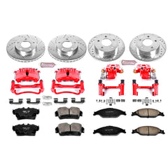 Power Stop KC1302 Z23 Evolution Sport Performance 1-Click Brake Kit With Calipers (Front And Rear) for 1999-2002 Ford Mustang product image