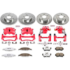 Power Stop KC1302A-26 Z26 Extreme Street Warrior 1-Click Brake Kit With Calipers (Front And Rear) for 2003-2004 Ford Mustang product image