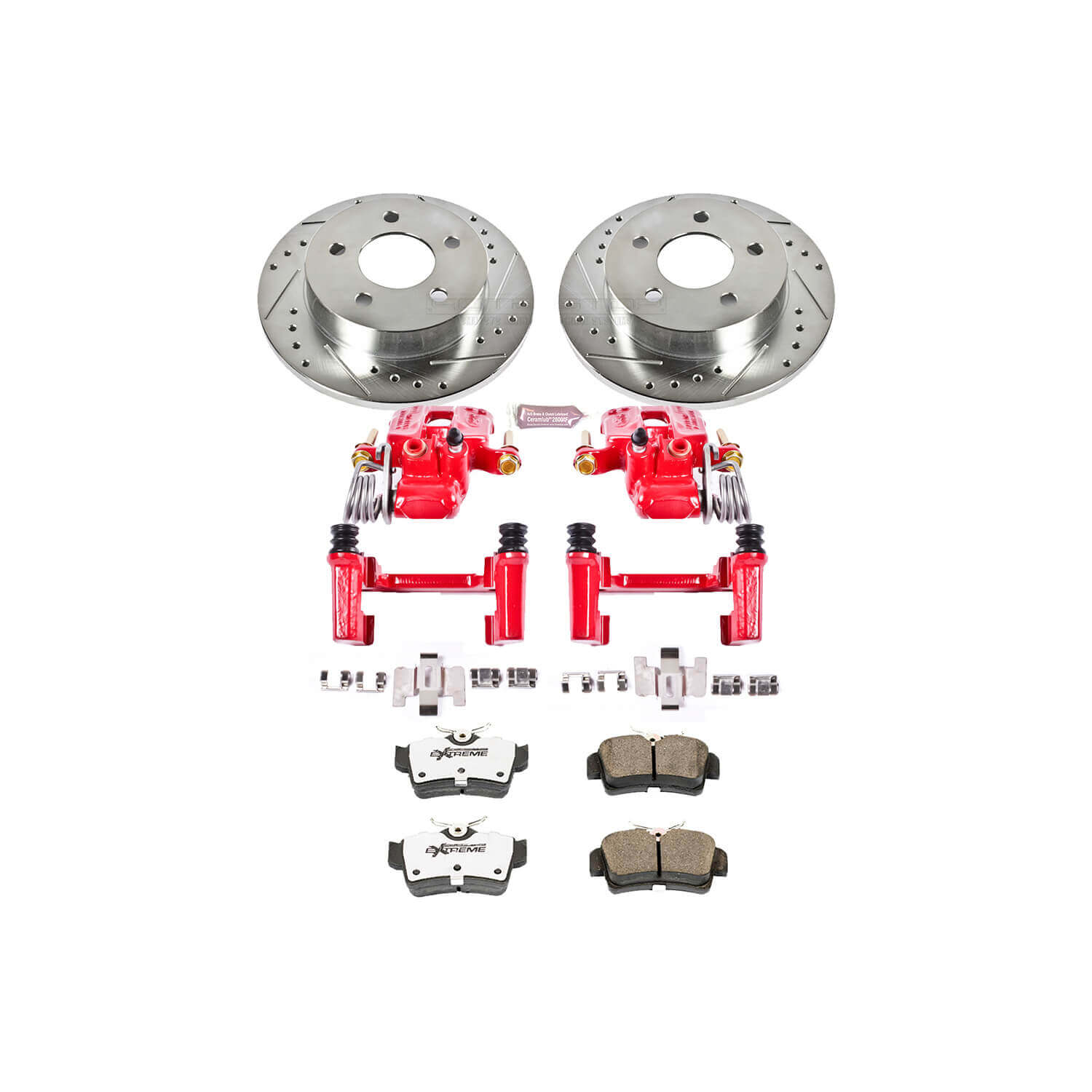 Power Stop KC1303-26 Z26 Extreme Street Warrior 1-Click Brake Kit With Calipers (Rear) for 1994-2004 Ford Mustang product image