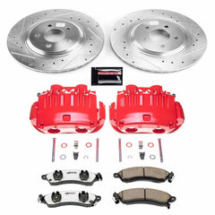 Power Stop KC1304D-26 Z26 Street Warrior 1-Click Pad And Rotor Kit With Calipers for 1994-1998 Ford Mustang Svt Cobra product image