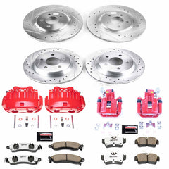 Power Stop KC1305D-26 Z26 Street Warrior 1-Click Pad And Rotor Kit With Calipers for 1994-1998 Ford Mustang Svt Cobra product image