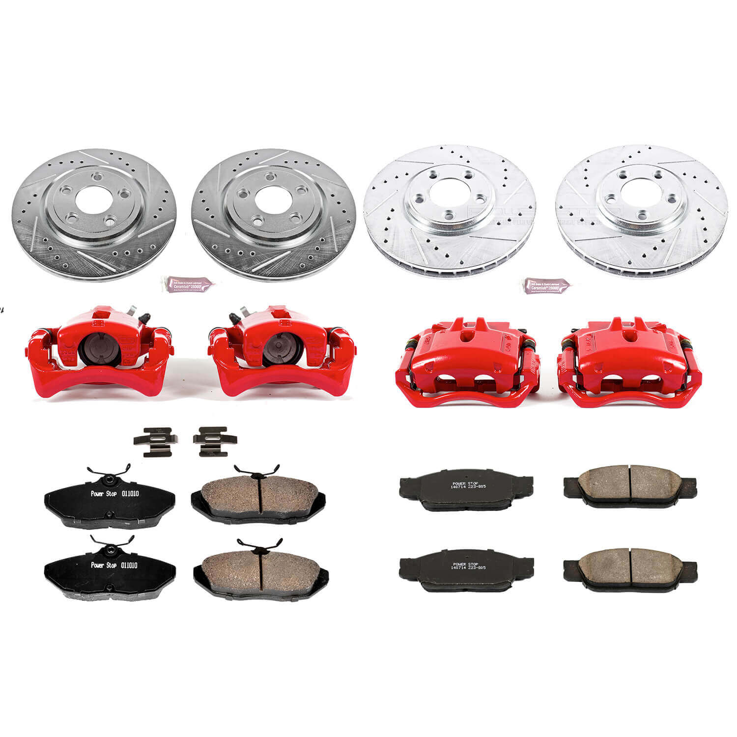 Power Stop KC1352 Z23 Evolution Sport Performance 1-Click Brake Kit With Calipers (Front And Rear) for 2000-2002 Jaguar S-Type product image