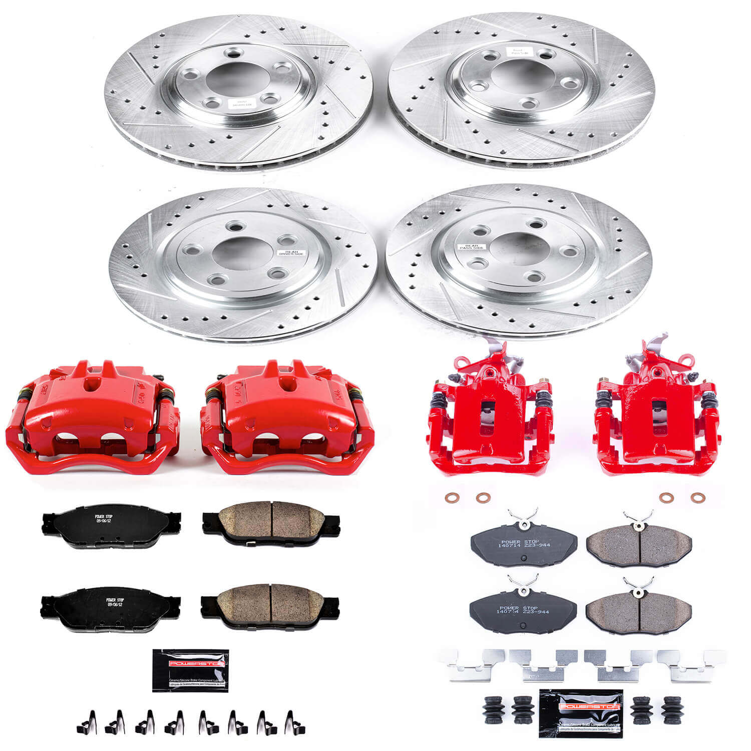 Power Stop KC1355 Z23 Evolution Sport Front And Rear Brake Kit for 2003-2004 Jaguar S-Type Base product image