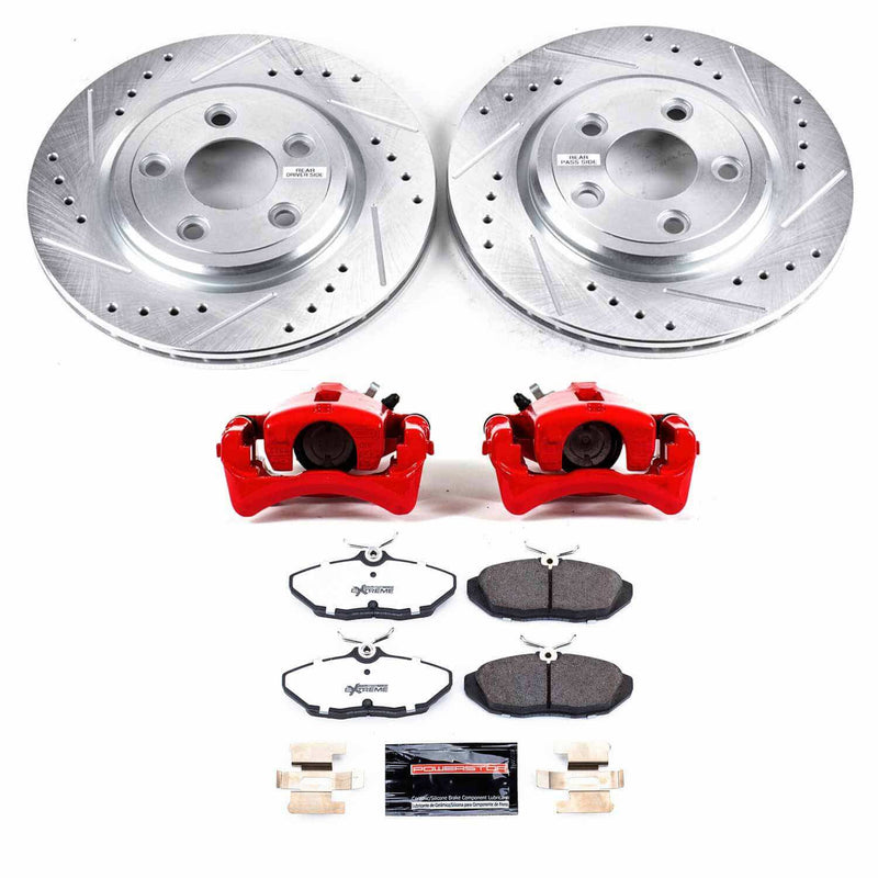 Power Stop KC1360-26 Z26 Street Warrior 1-Click Rear Brake Kit With Calipers for 2000-2002 Jaguar S-Type product image