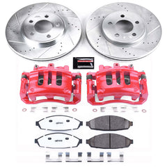 Power Stop KC1364-26 Z26 Street Warrior 1-Click Front Brake Kit With Calipers for 2003-2011 Ford Crown Victoria product image