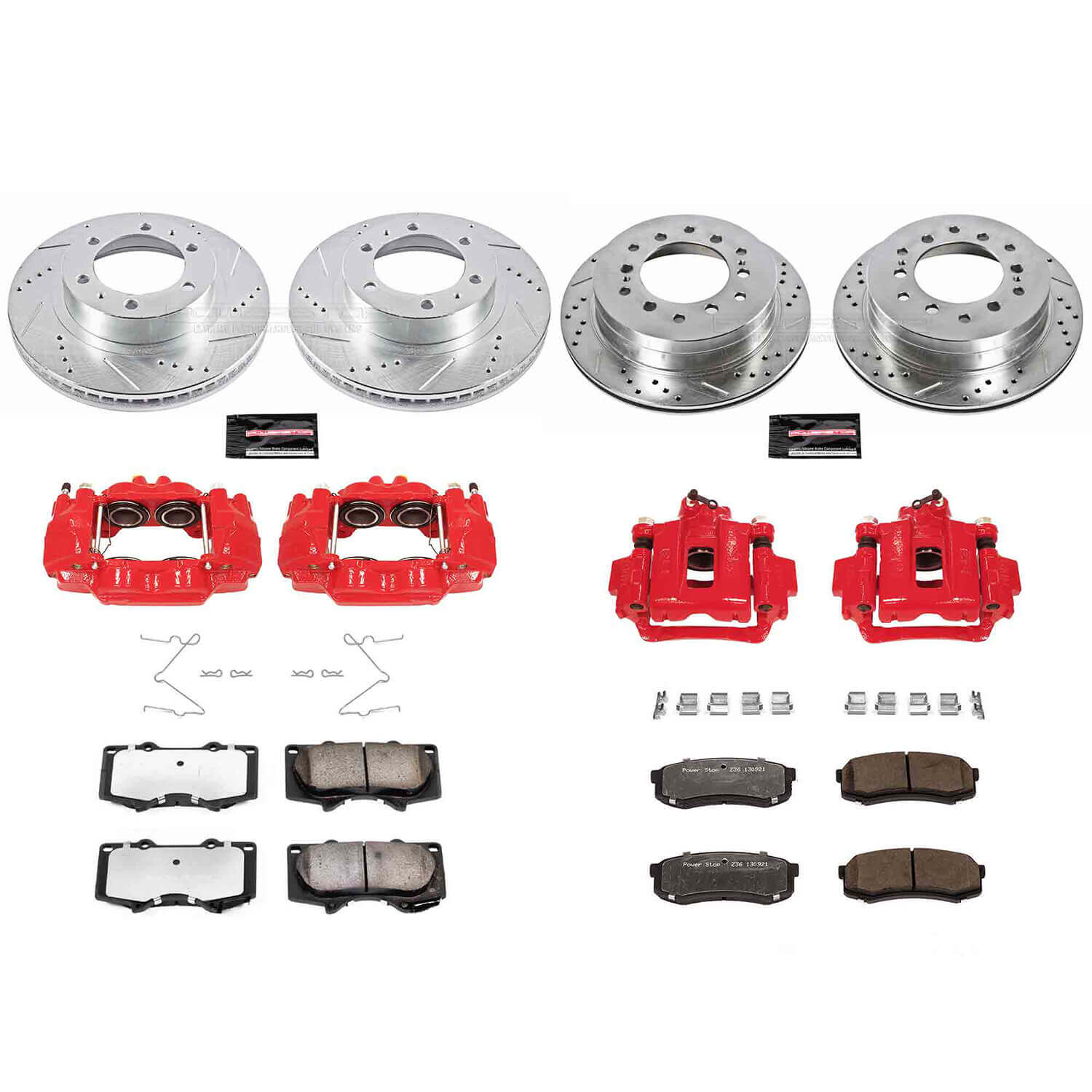 Power Stop KC138-36 Z36 Extreme Performance Truck And Tow 1-Click Drilled And Slotted Front And Rear Brake Kit With Calipers for 2003-2009 Toyota 4RUNNER product image