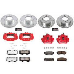 Power Stop KC138-36 Z36 Extreme Performance Truck And Tow 1-Click Drilled And Slotted Front And Rear Brake Kit With Calipers for 2003-2009 Toyota 4RUNNER product image