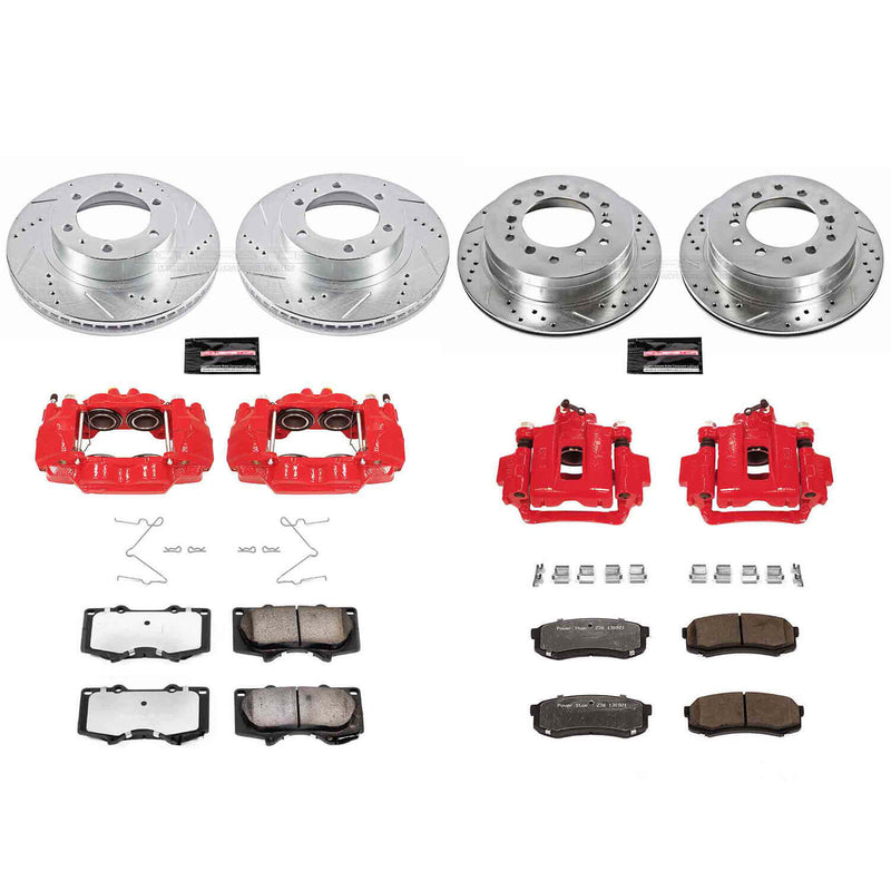 Power Stop KC138-36 Z36 Extreme Performance Truck And Tow 1-Click Drilled And Slotted Front And Rear Brake Kit With Calipers for 2003-2009 Toyota 4RUNNER product image