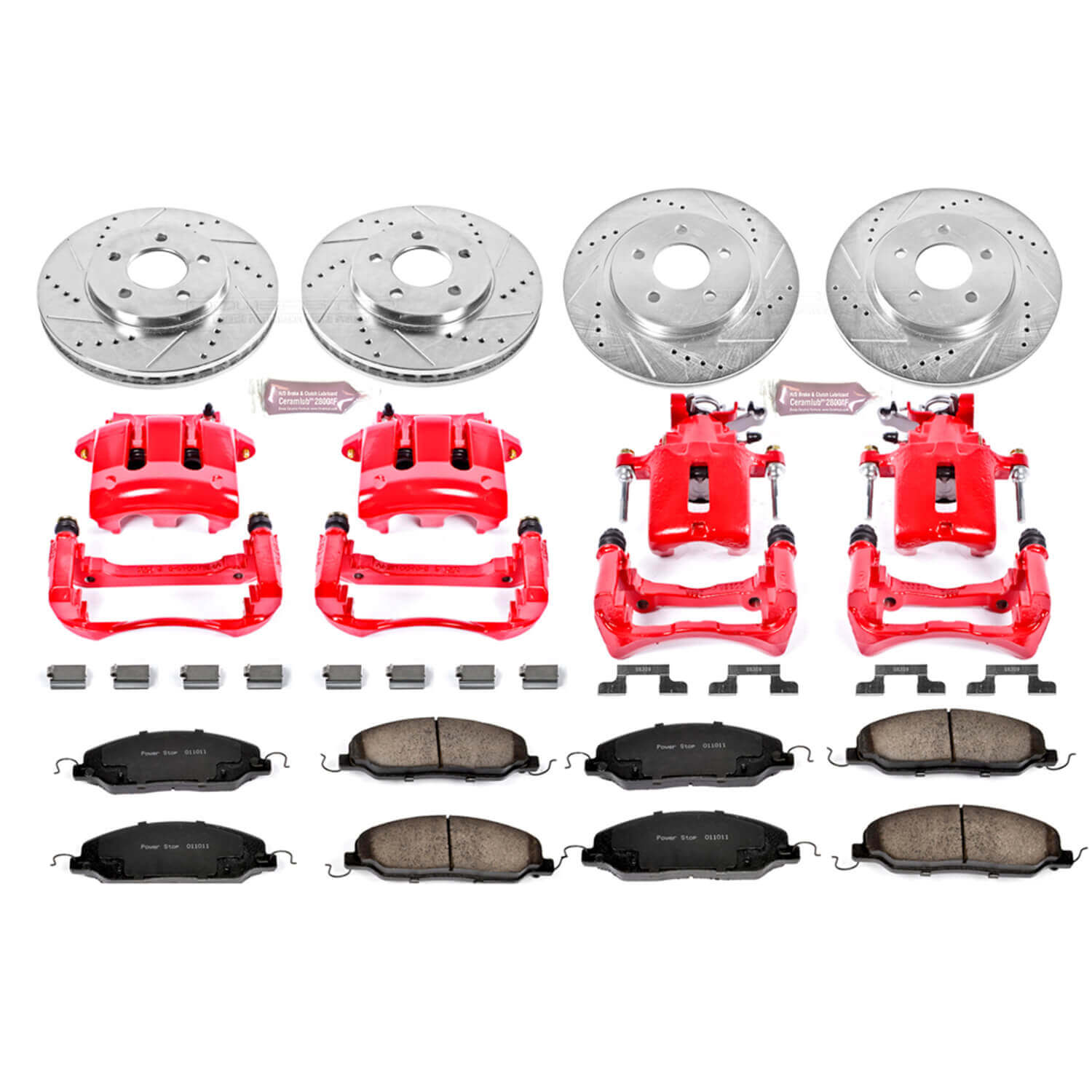 Power Stop KC1383 Z23 Evolution Sport Performance 1-Click Brake Kit With Calipers (Front And Rear) for 2005-2010 Ford Mustang product image