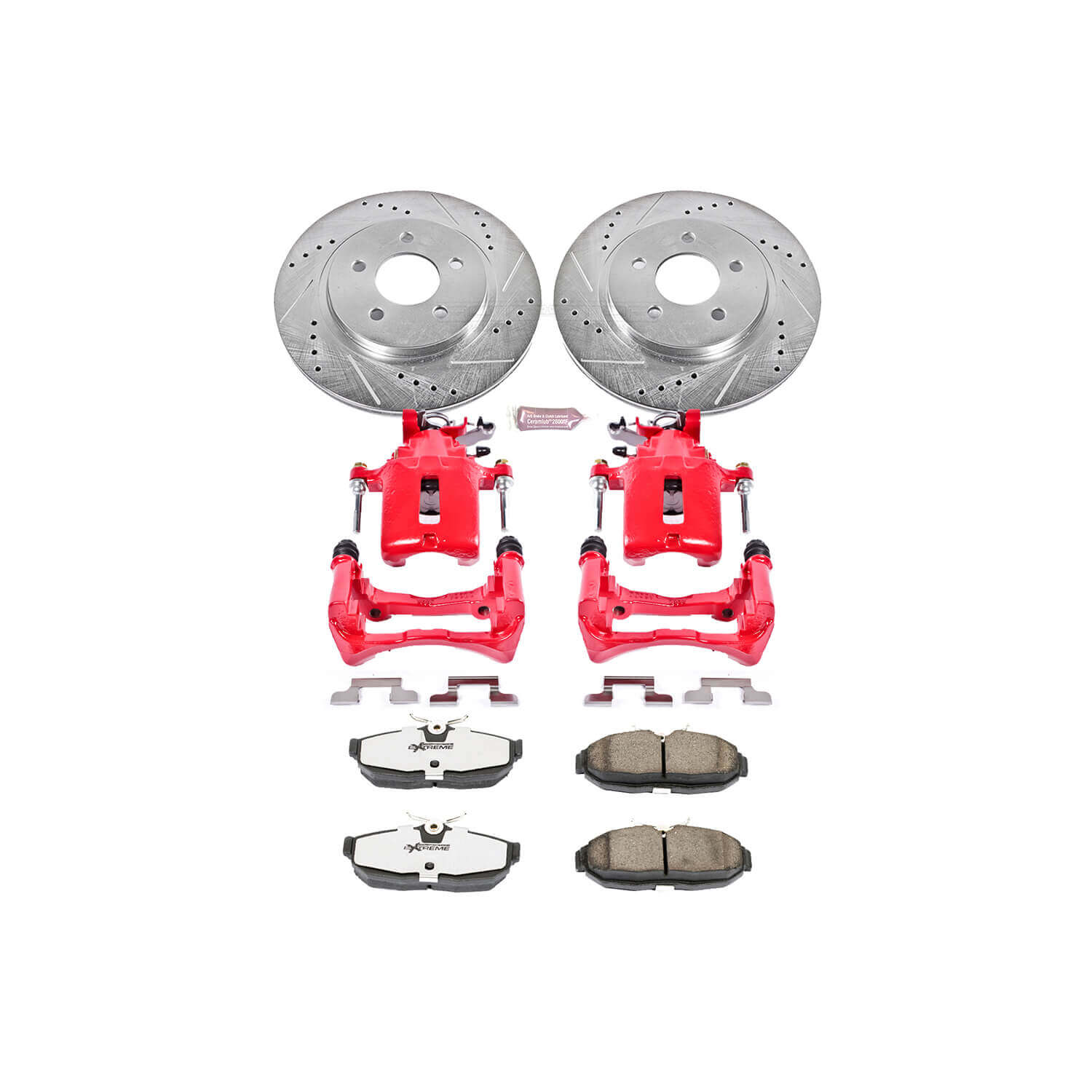 Power Stop KC1384-26 Z26 Extreme Street Warrior 1-Click Brake Kit With Calipers (Rear) for 2005-2011 Ford Mustang product image