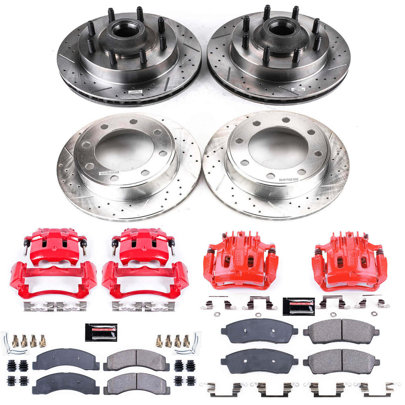Power Stop KC1393 Z23 Evolution Sport Performance 1-Click Brake Kit With Calipers (Front And Rear) for 2003-2005 Ford Excursion product image