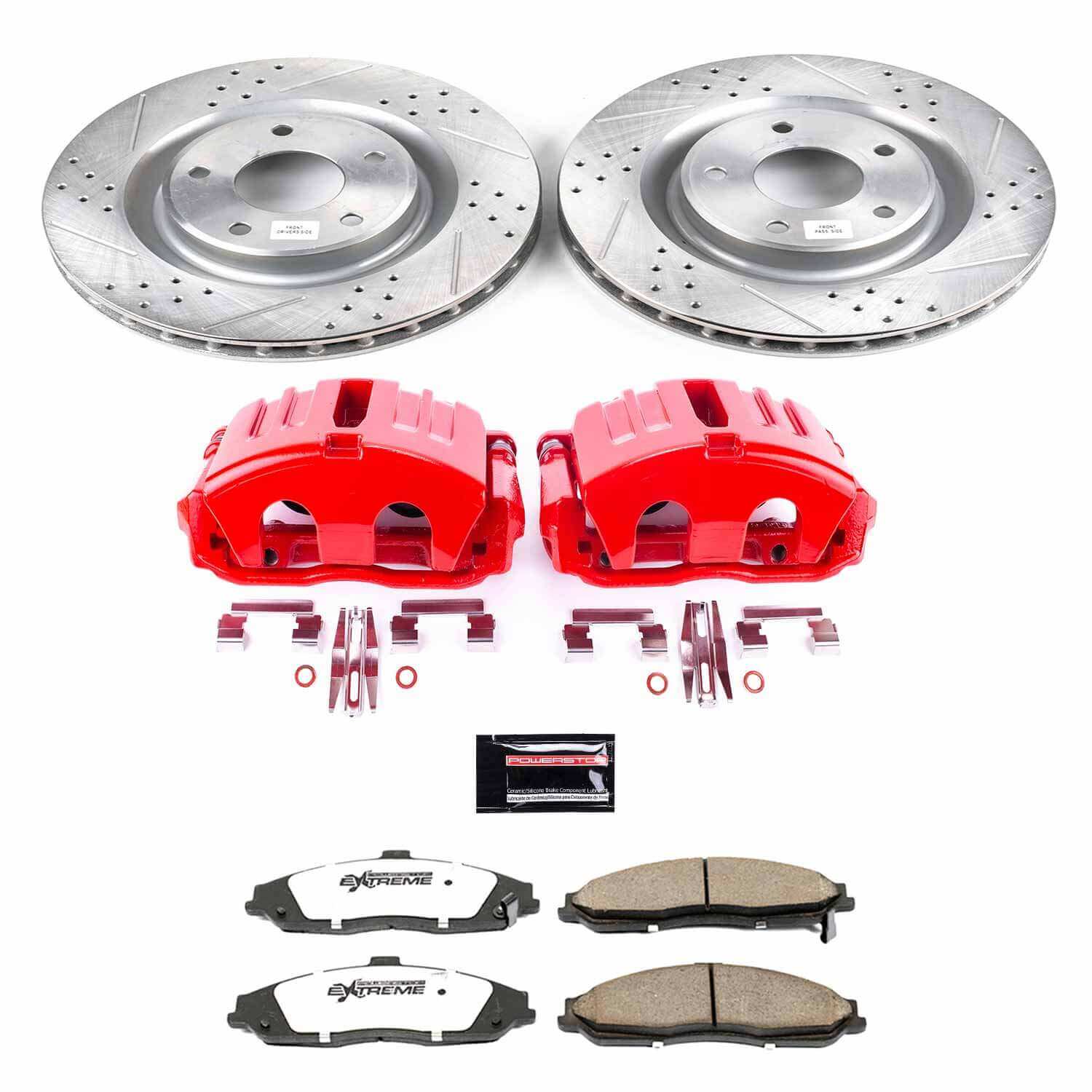 Power Stop KC1417B-26 Z26 Street Warrior 1-Click Pad And Rotor Kit With Calipers for 2005 Chevrolet Corvette product image