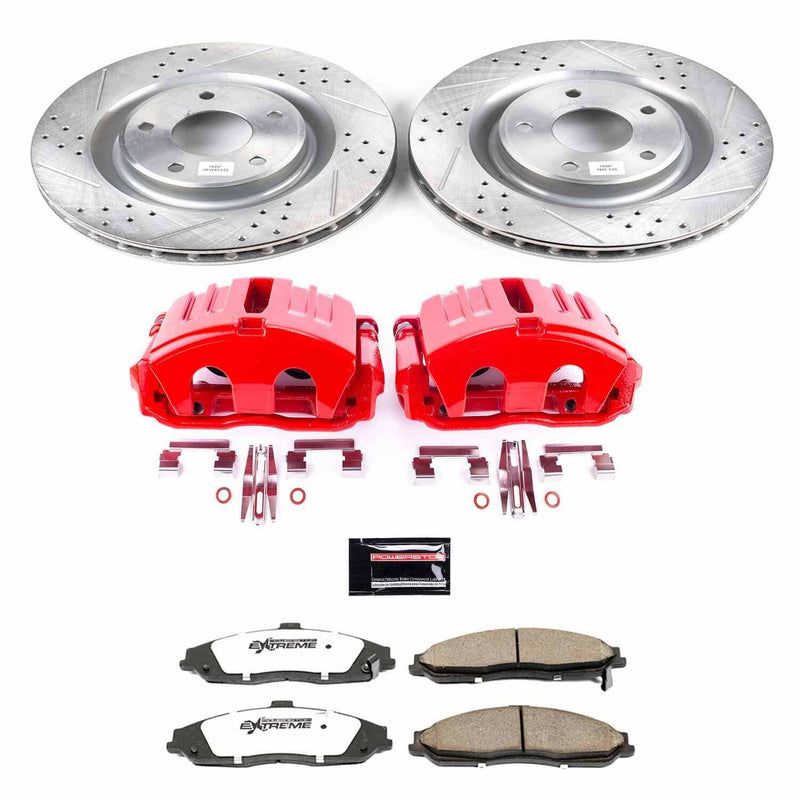 Power Stop KC1417B-26 Z26 Street Warrior 1-Click Pad And Rotor Kit With Calipers for 2005 Chevrolet Corvette product image