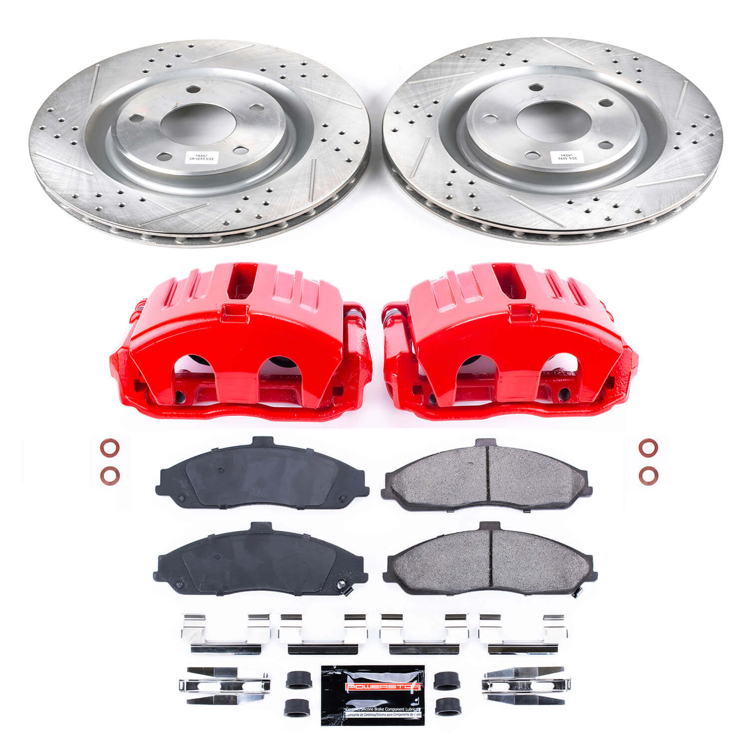 Power Stop KC1417B Z23 Evolution Sport Performance Pad And Rotor Kit With Calipers for 2005 Chevrolet Corvette product image