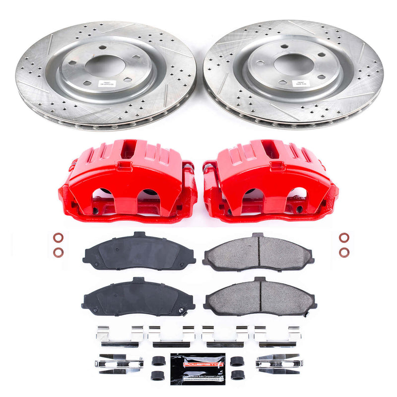 Power Stop KC1417B Z23 Evolution Sport Performance Pad And Rotor Kit With Calipers for 2005 Chevrolet Corvette product image