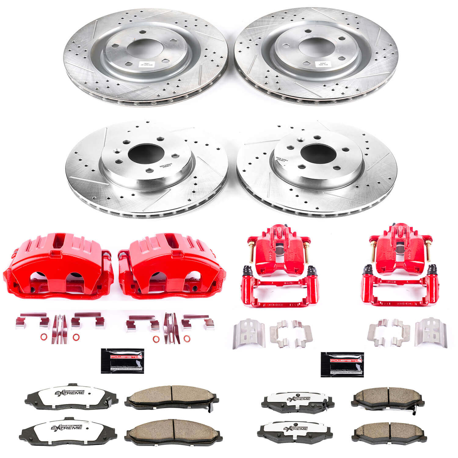 Power Stop KC1418B-26 Z26 Street Warrior 1-Click Pad And Rotor Kit With Calipers for 2005 Chevrolet Corvette product image
