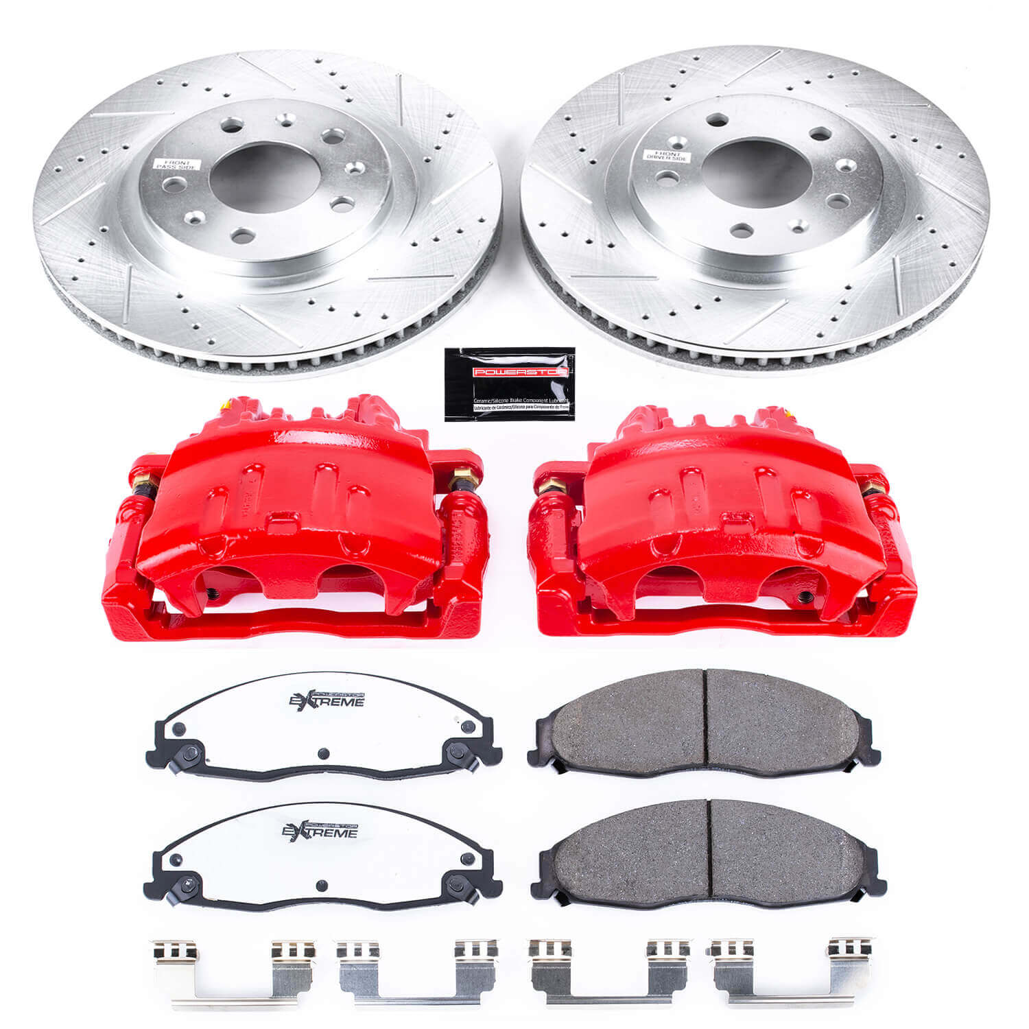 Power Stop KC1419-26 Z26 Street Warrior 1-Click Front Brake Kit With Calipers for 2003 Cadillac Cts product image