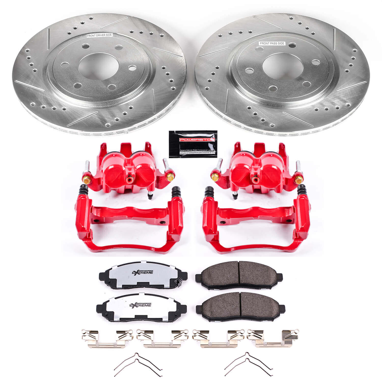 Power Stop KC142-36 Z36 Extreme Performance Truck And Tow 1-Click Front Brake Kit With Calipers for 2005-2015 Nissan Frontier 4 product image