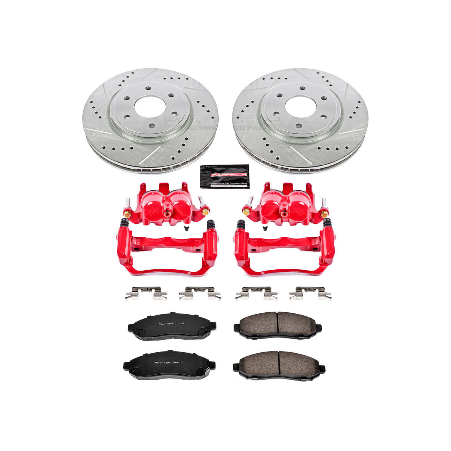 Power Stop KC142 Z23 Evolution Sport Performance 1-Click Brake Kit With Calipers (Front) for 2005-2015 Nissan Frontier 4 product image