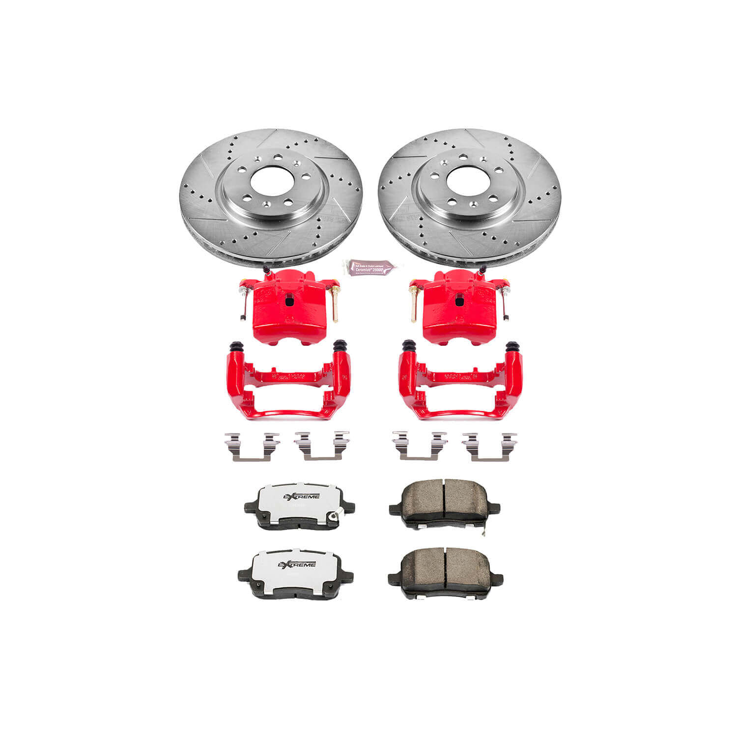 Power Stop KC1433-26 Z26 Extreme Street Warrior 1-Click Brake Kit With Calipers (Front) for 2006-2010 Pontiac Solstice product image