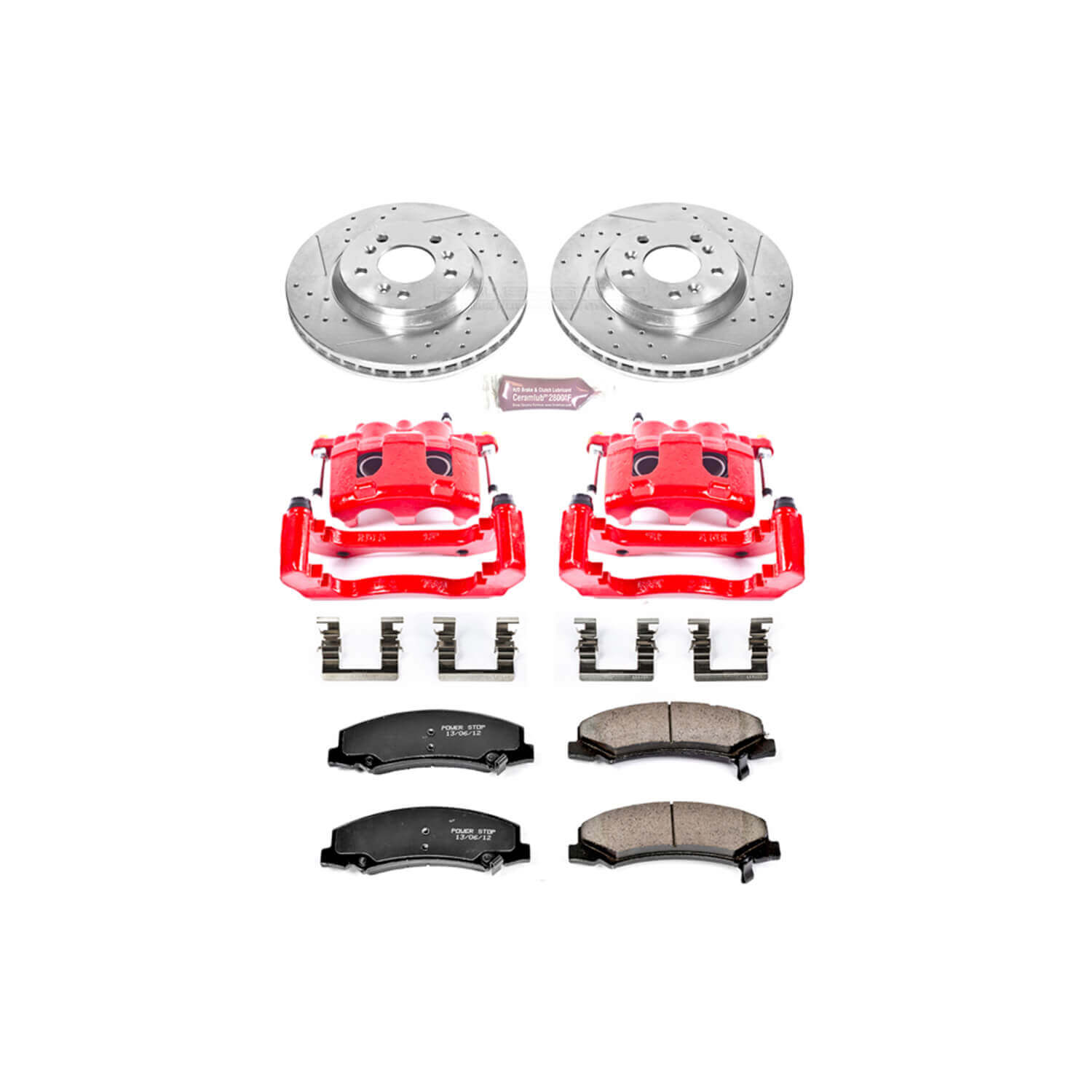 Power Stop KC1437 Z23 Evolution Sport Performance 1-Click Brake Kit With Calipers (Front) for 2006-2016 Buick Lucerne product image