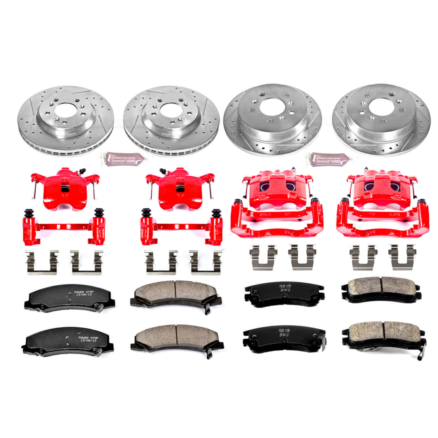 Power Stop KC1438 Z23 Evolution Sport Performance 1-Click Brake Kit With Calipers (Front And Rear) for 2006-2010 Chevrolet Impala product image