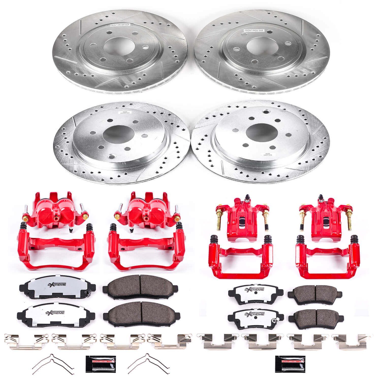 Power Stop KC144-36 Z36 Extreme Performance Truck And Tow 1-Click Front And Rear Brake Kit With Calipers for 2005-2012 Nissan Pathfinder product image