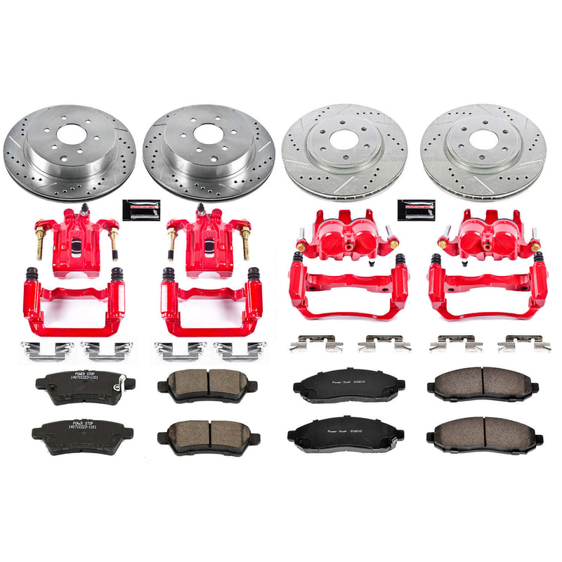 Power Stop KC144 Z23 Evolution Sport Performance 1-Click Brake Kit With Calipers (Front And Rear) for 2005-2012 Nissan Pathfinder product image