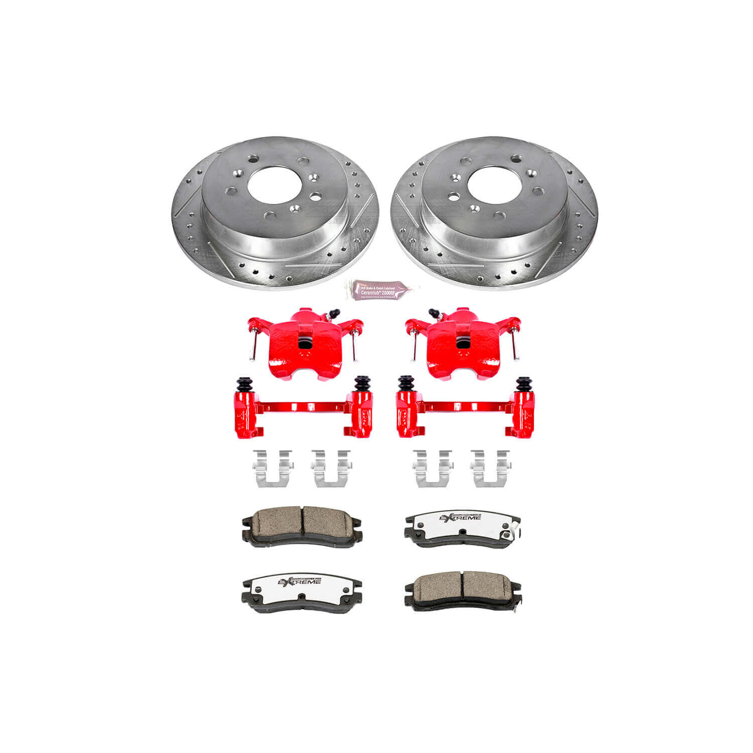 Power Stop KC1440-26 Z26 Extreme Street Warrior 1-Click Brake Kit With Calipers (Rear) for 2006-2010 Buick Allure product image
