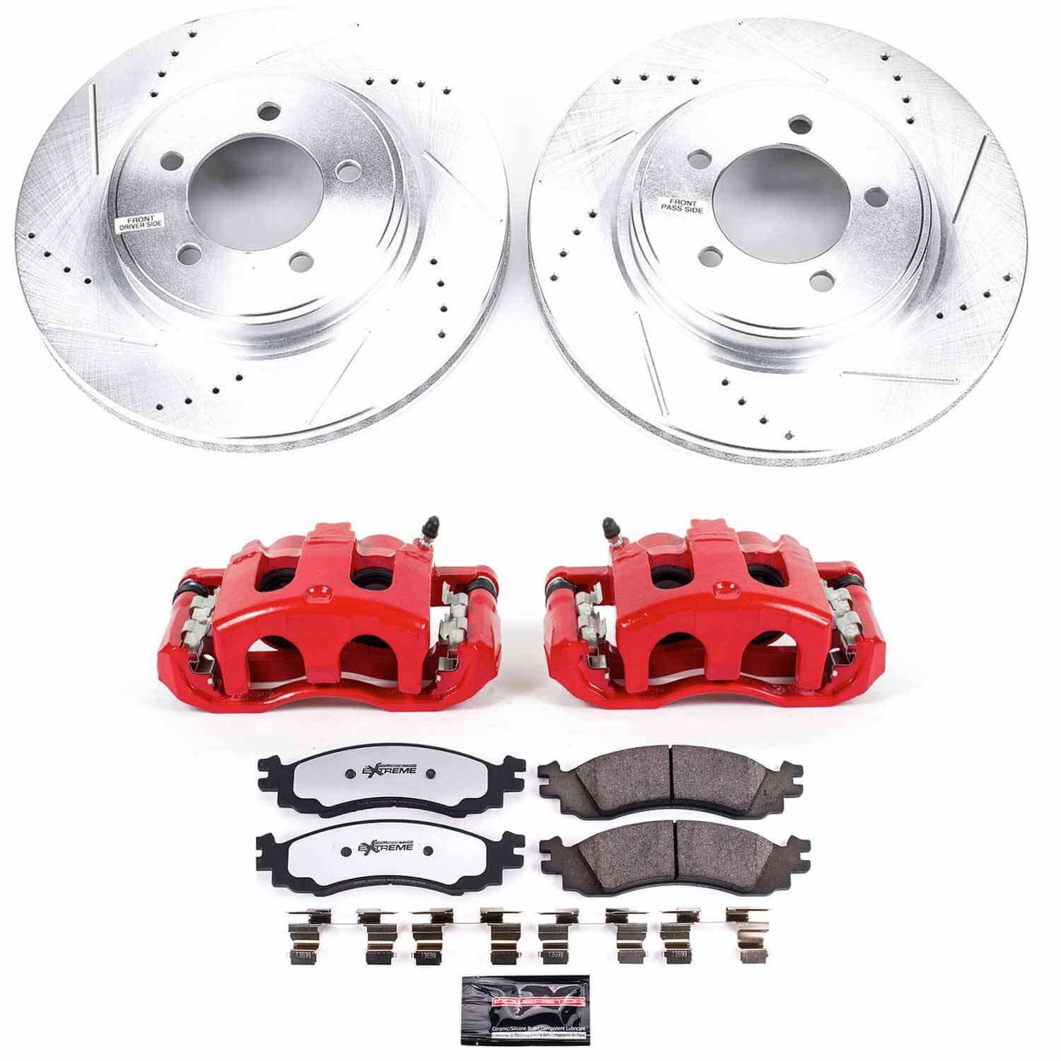 Power Stop KC1441-36 Z36 Extreme Performance Truck And Tow 1-Click Front Brake Kit With Calipers for 2006-2010 Ford Explorer product image