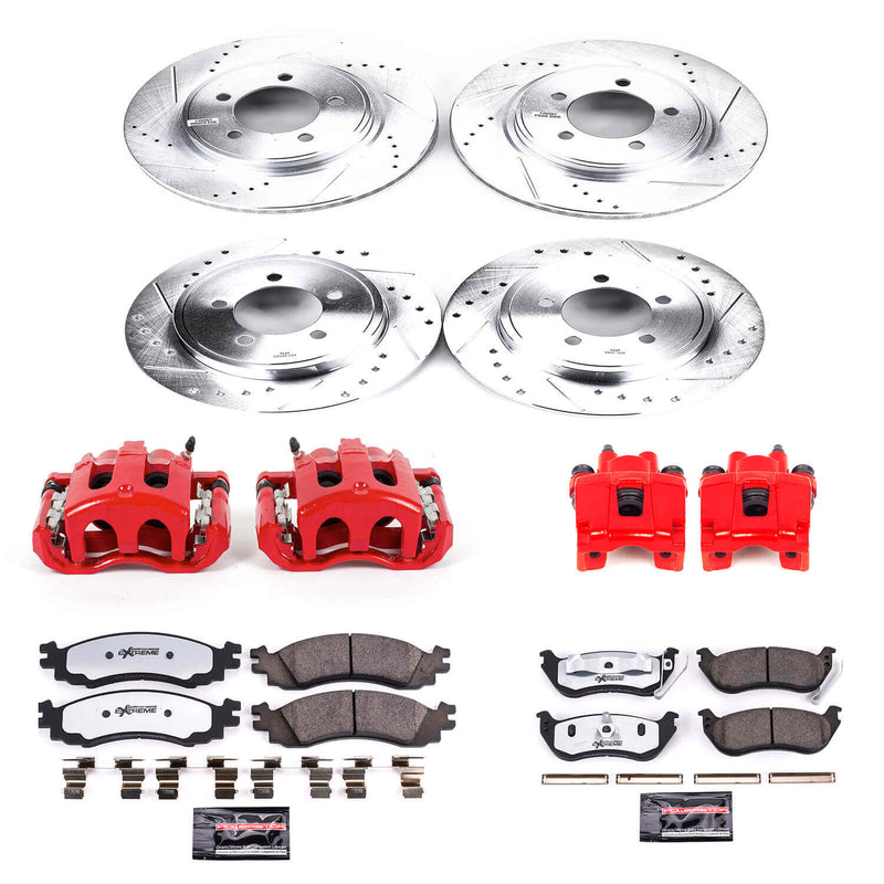 Power Stop KC1443-36 Z36 Extreme Performance Truck And Tow 1-Click Front And Rear Brake Kit With Calipers for 2006-2010 Ford Explorer product image