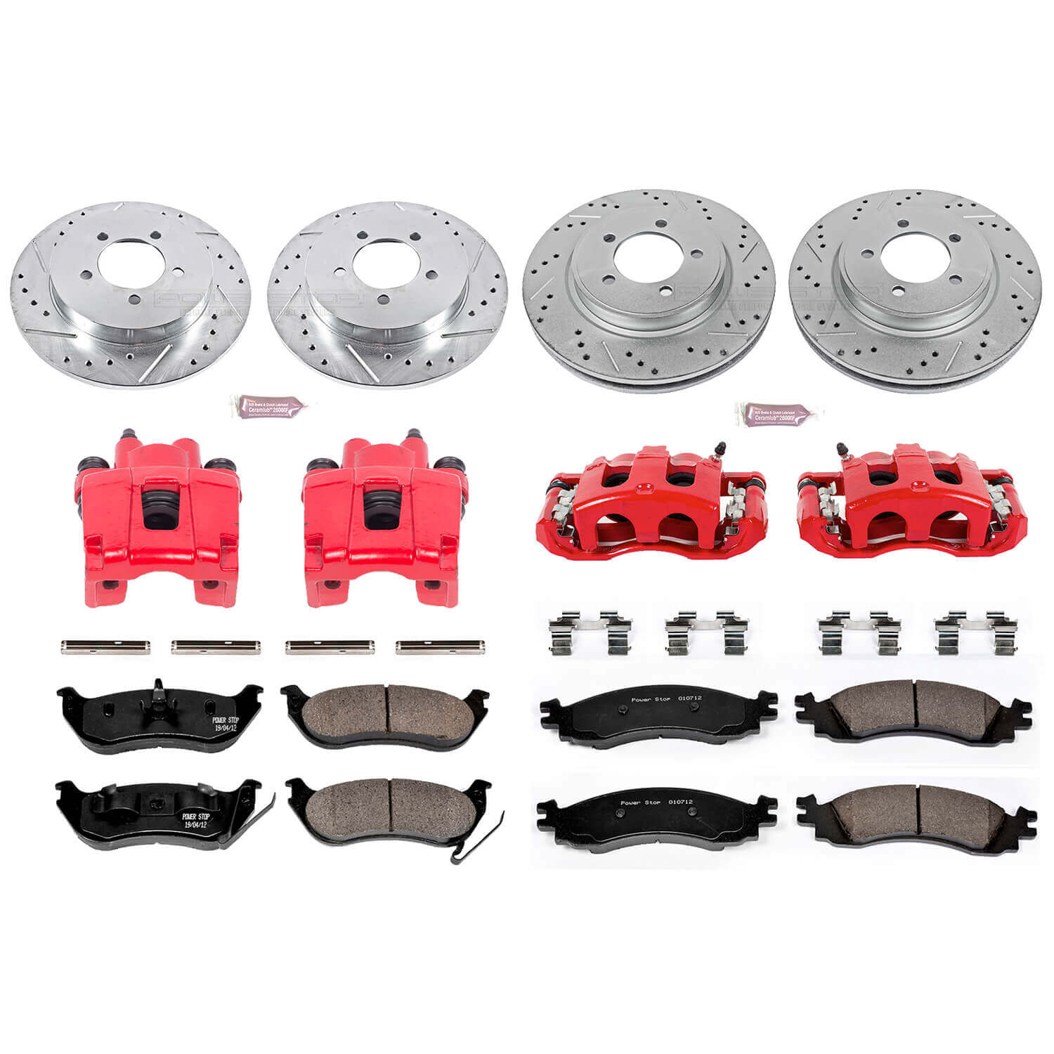Power Stop KC1443 Z23 Evolution Sport Performance 1-Click Brake Kit With Calipers (Front And Rear) for 2006-2010 Ford Explorer product image