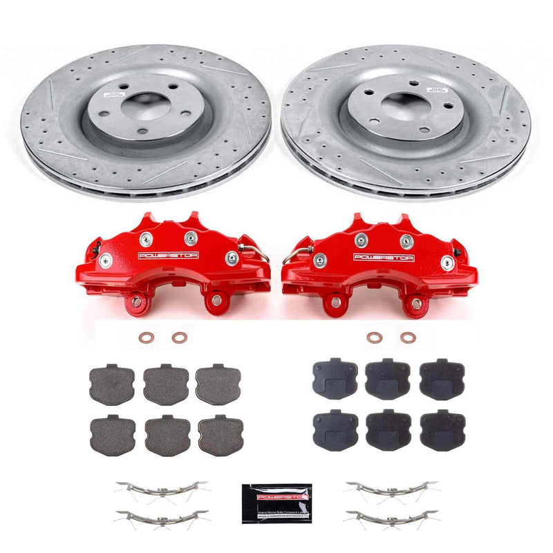 Power Stop KC1444 Z23 Evolution Sport Performance Pad And Rotor Kit With Calipers for 2006-2007 Chevrolet Corvette Z06 product image