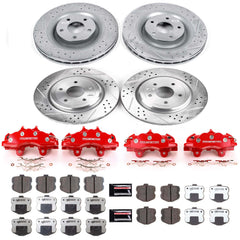 Power Stop KC1445-26 Z26 Street Warrior 1-Click Pad And Rotor Kit With Calipers for 2006-2007 Chevrolet Corvette Z06 product image
