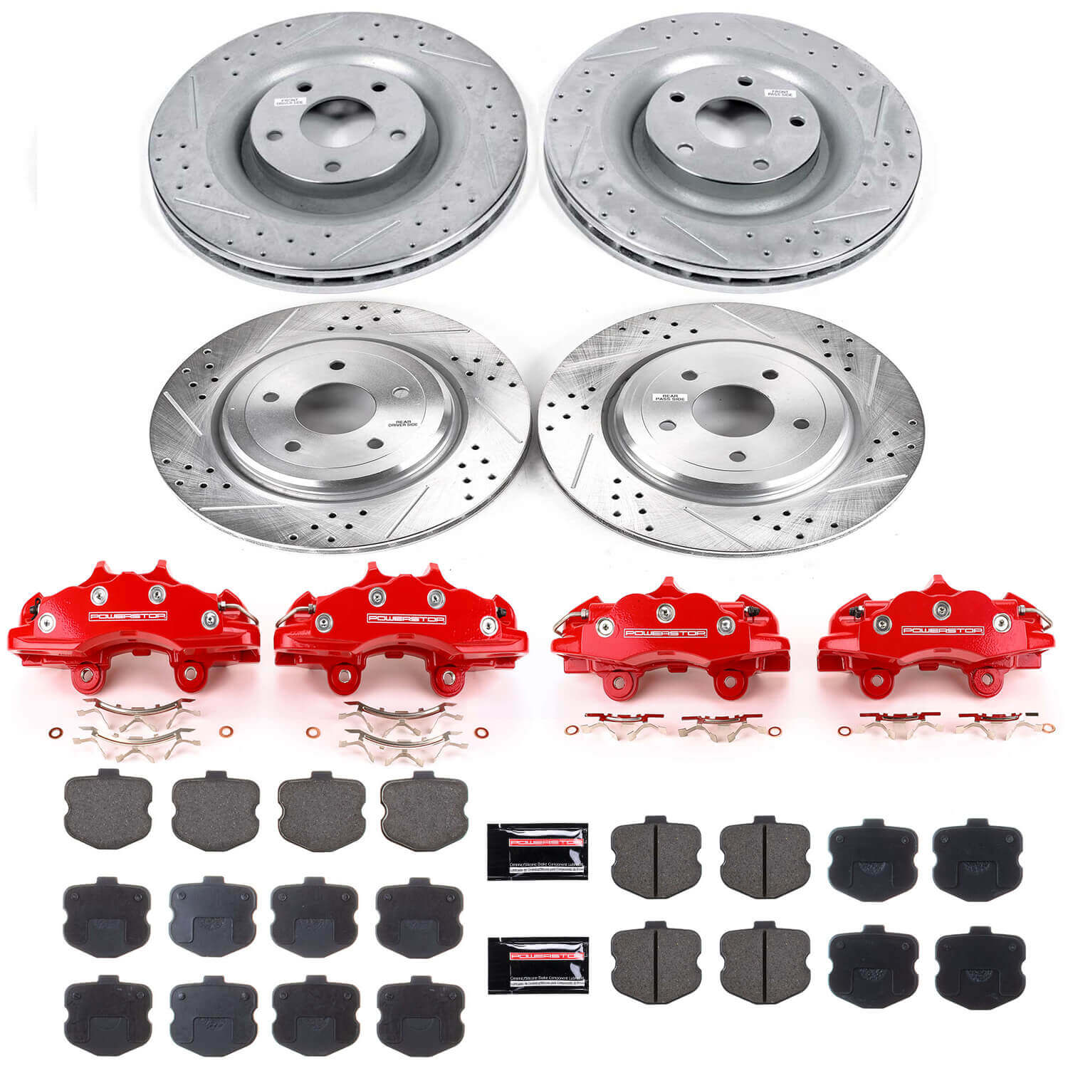 Power Stop KC1445 Z23 Evolution Sport Performance Pad And Rotor Kit With Calipers for 2006-2007 Chevrolet Corvette Z06 product image