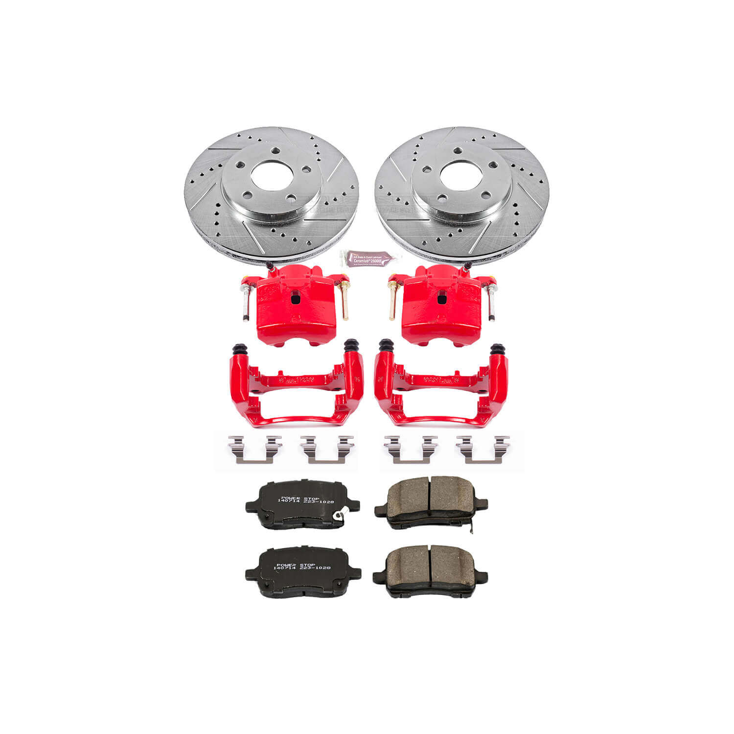 Power Stop KC1448 - Z23 Evolution Sport Performance 1-Click Brake Kit With Calipers (Front) vehicle fitment brake part