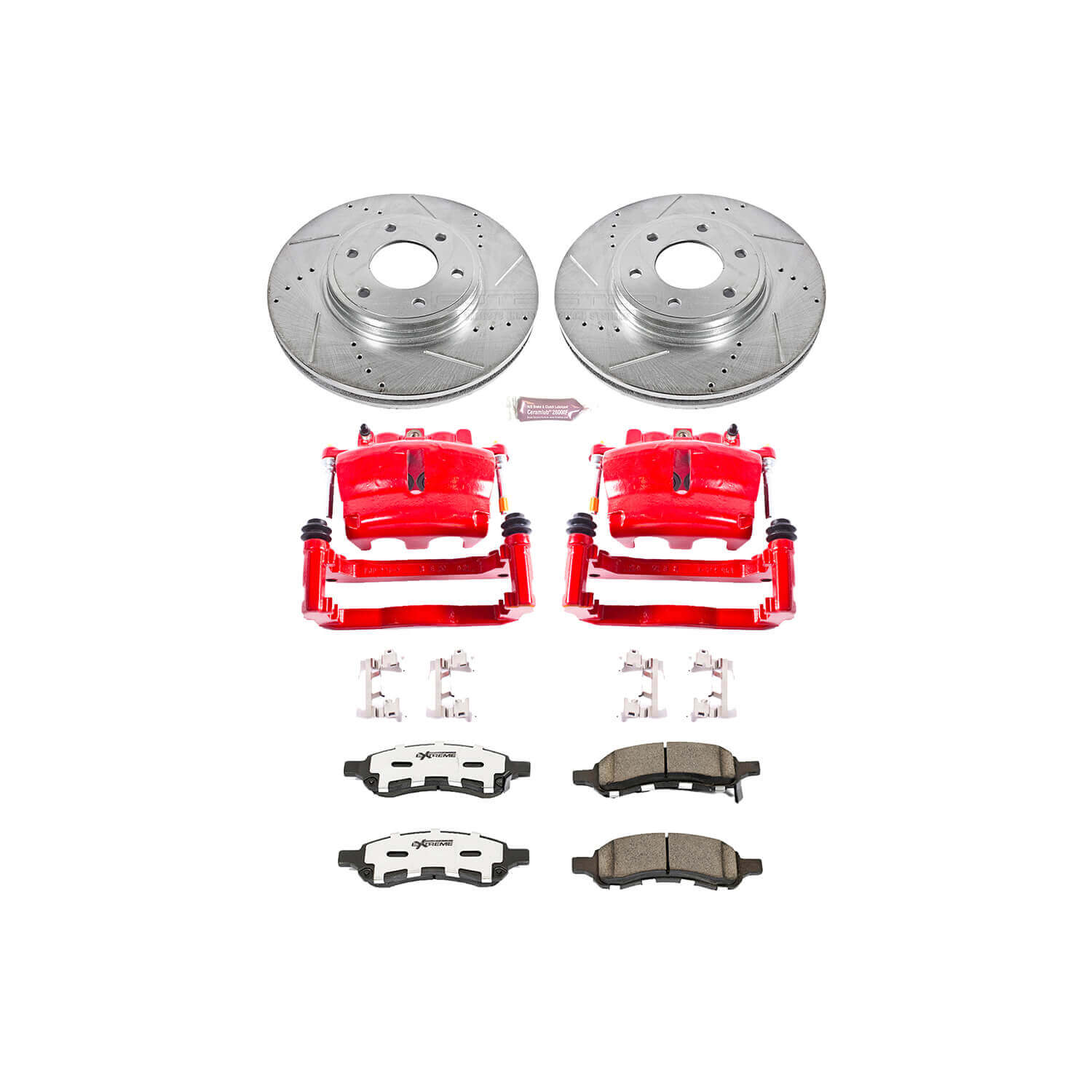 Power Stop KC1453-26 Z26 Extreme Street Warrior 1-Click Brake Kit With Calipers (Front) for 2006-2009 Chevrolet Trailblazer product image