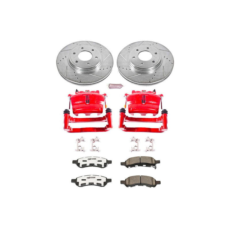Power Stop KC1453-26 Z26 Extreme Street Warrior 1-Click Brake Kit With Calipers (Front) for 2006-2009 Chevrolet Trailblazer product image