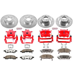 Power Stop KC1454-26 - Z26 Extreme Street Warrior 1-Click Brake Kit With Calipers (Front And Rear) vehicle fitment brake part