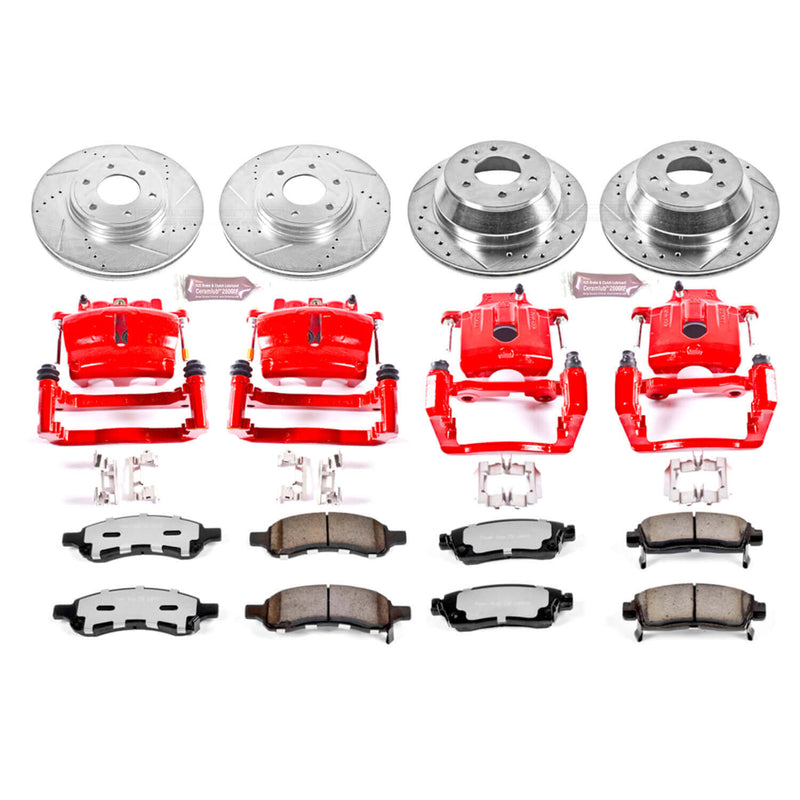 Power Stop KC1454-36 - Z36 Extreme Performance Truck And Tow 1-Click Brake Kit With Calipers (Front And Rear) vehicle fitment brake part