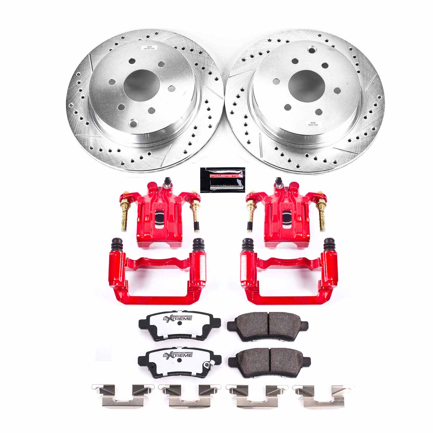 Power Stop KC147-36 Z36 Extreme Performance Truck And Tow 1-Click Rear Brake Kit With Calipers for 2005-2012 Nissan Pathfinder product image