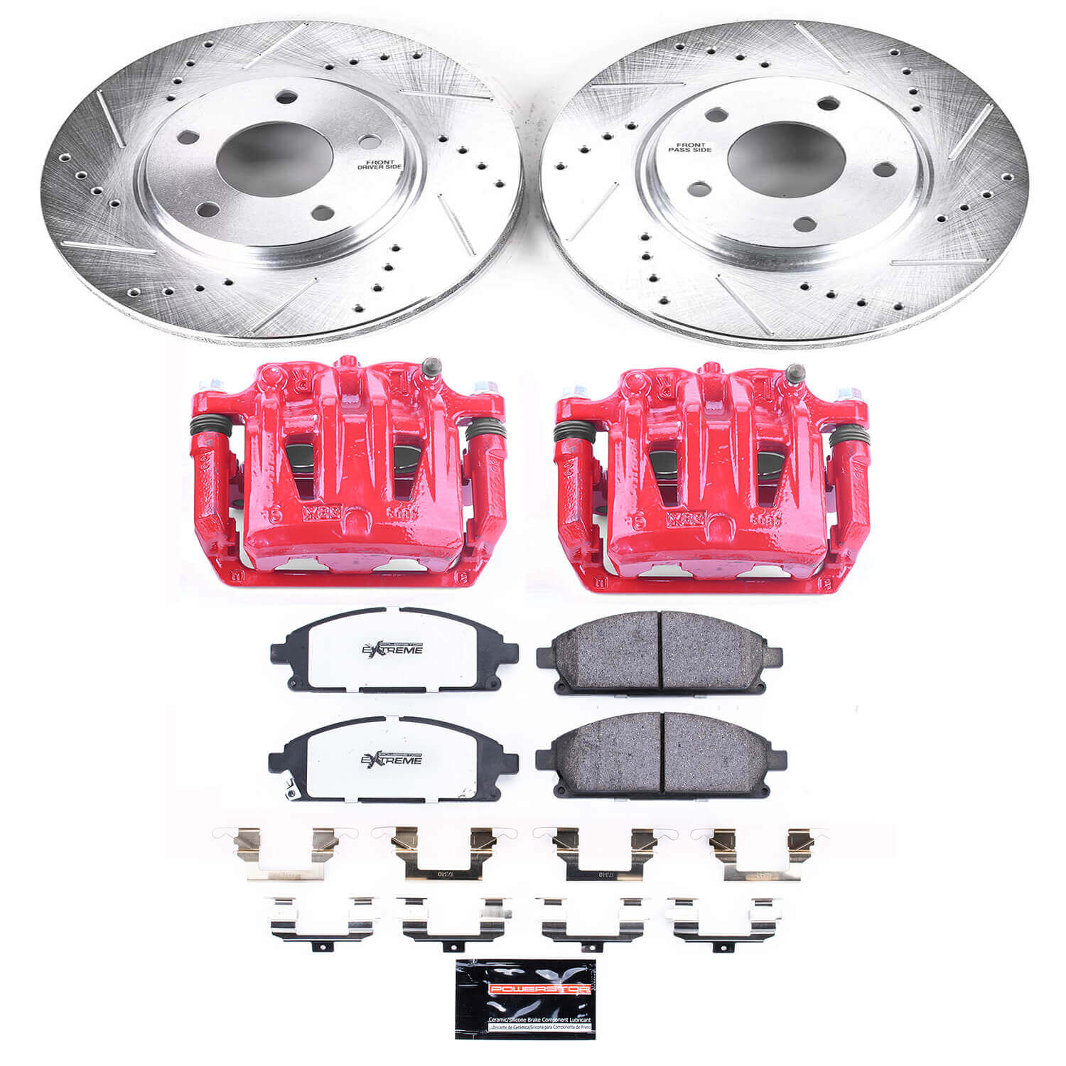 Power Stop KC150-36 Z36 Extreme Performance Truck And Tow 1-Click Front Brake Kit With Calipers for 2004-2009 Nissan Quest product image