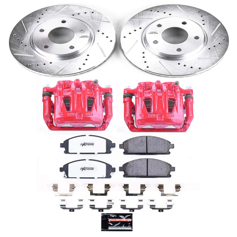 Power Stop KC150-36 Z36 Extreme Performance Truck And Tow 1-Click Front Brake Kit With Calipers for 2004-2009 Nissan Quest product image